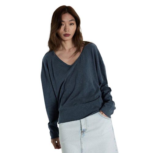 American Vintage Sonoma V-Neck Long Sleeve T-Shirt